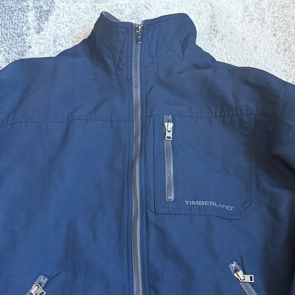 Timberland Men's Navy Lightweight Zip-Front Jacket